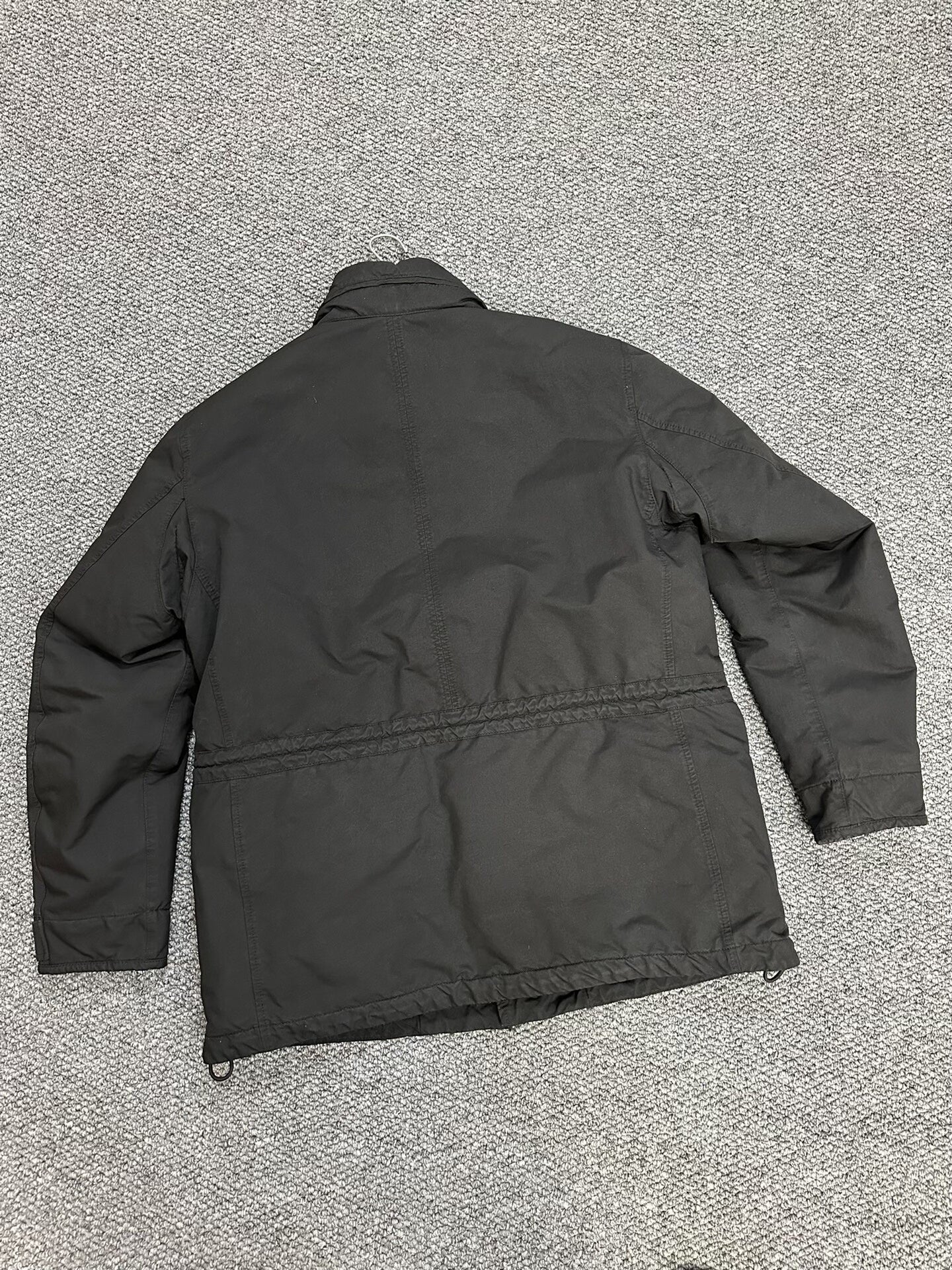 stone island black cotton jacket for men