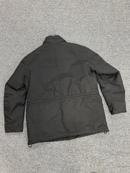 stone island black cotton jacket for men
