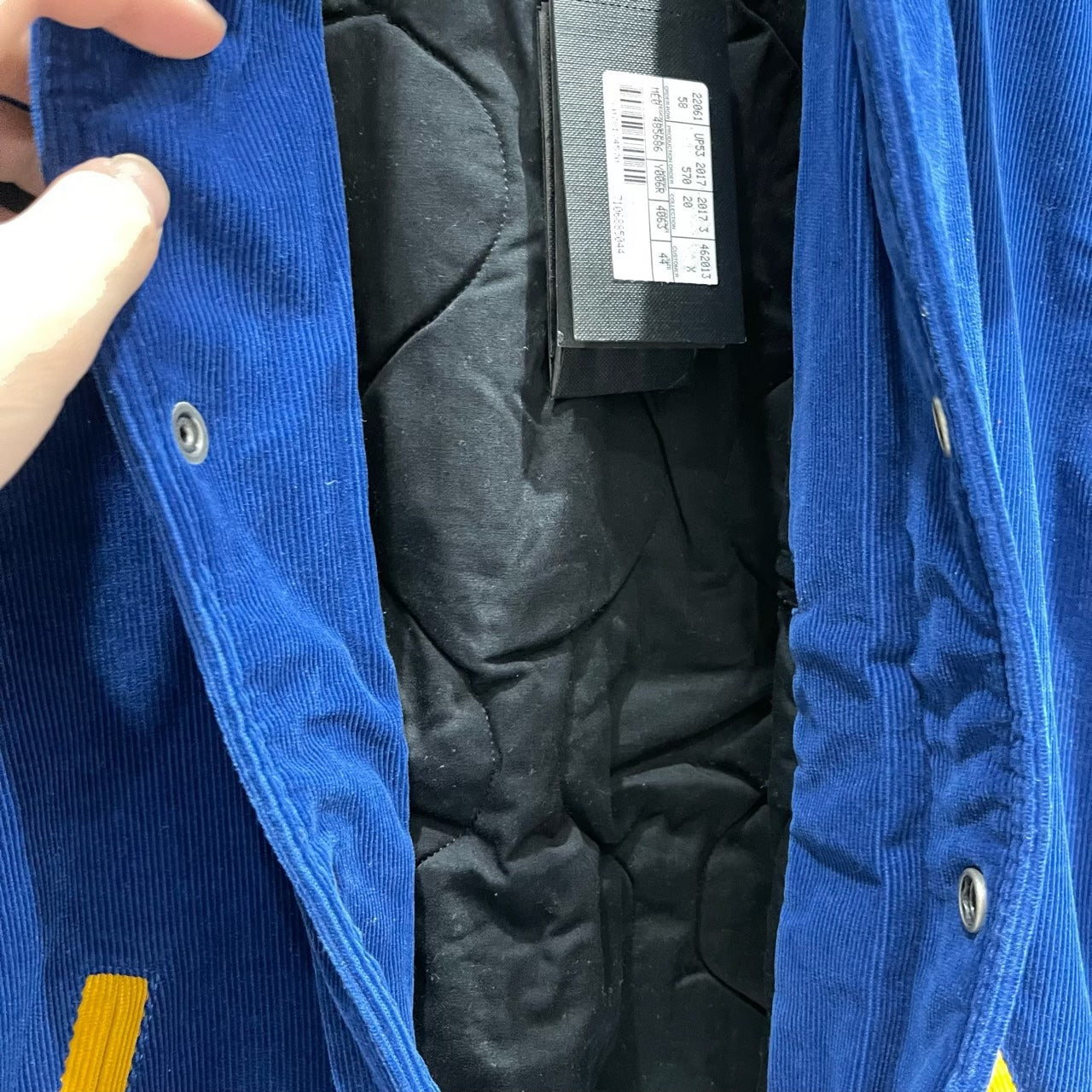 Saint Laurent Blue Corduroy Baseball Jacket