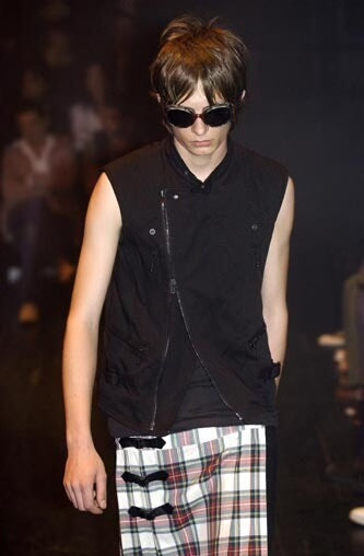 black motorcycle vest with quilted design