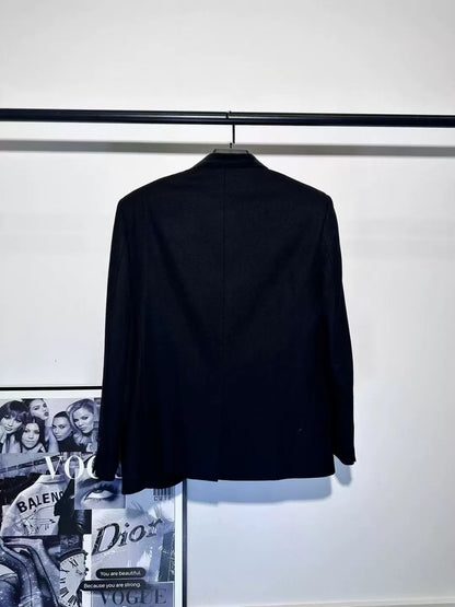 Saint Laurent Black Velvet Lapel Blazer