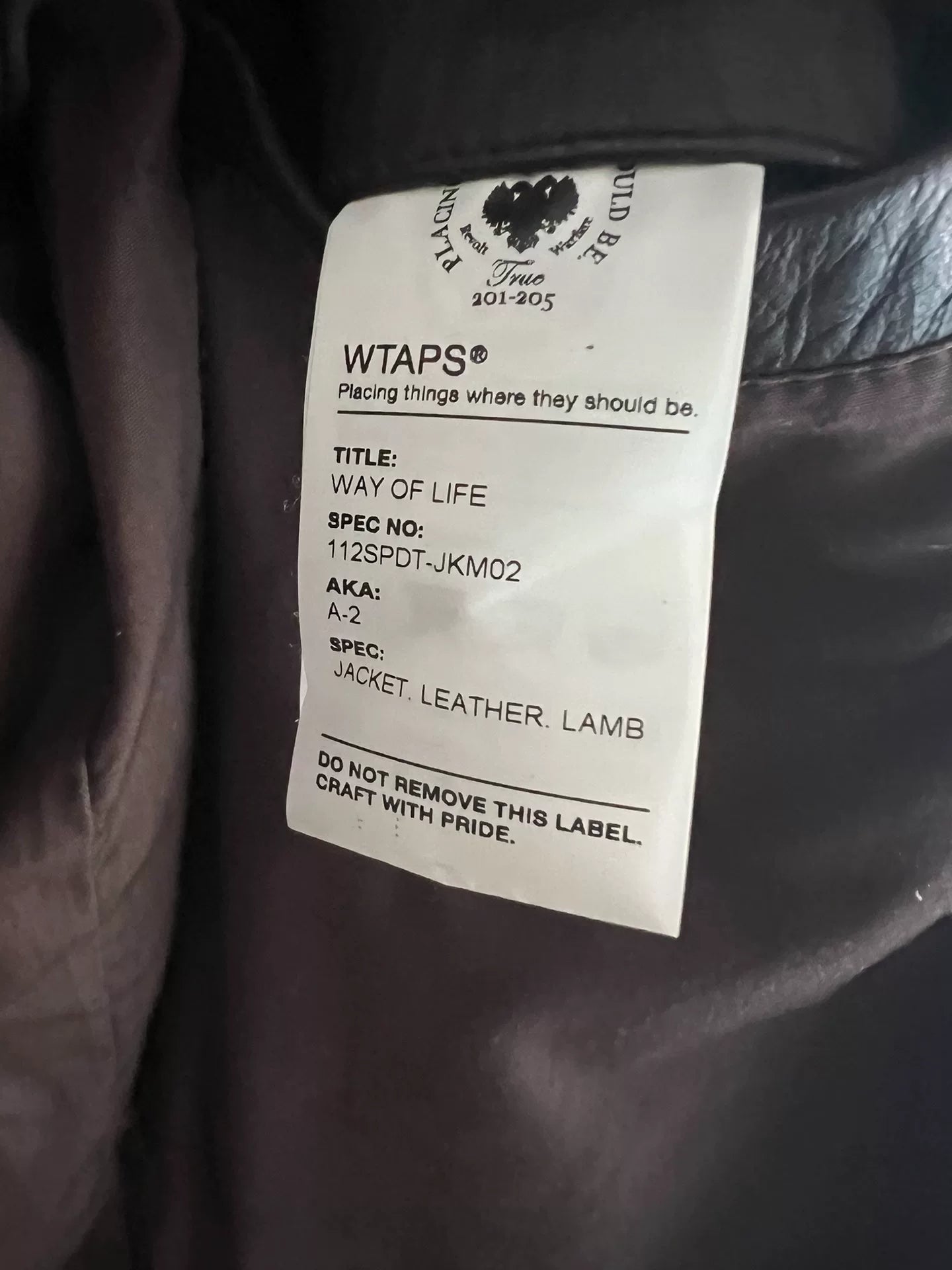 wtaps genuine early edition leather jacket