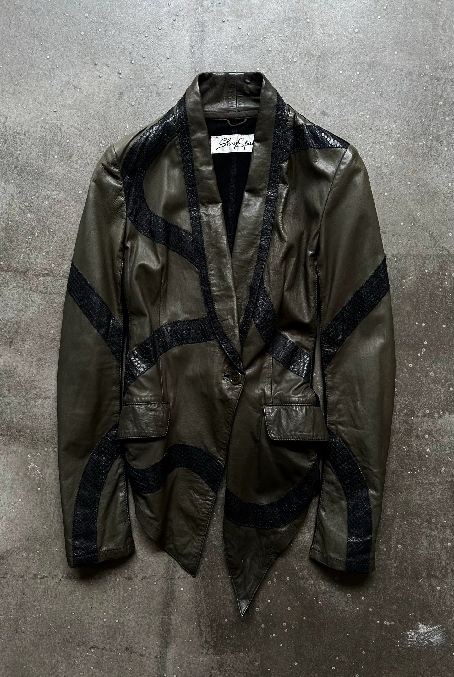 snake skin leather jacket