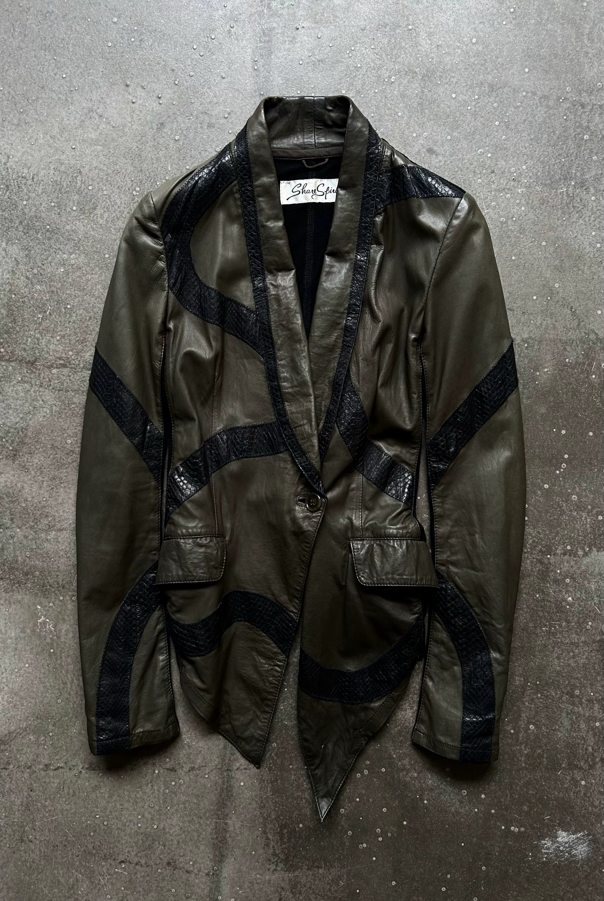 snake skin leather jacket