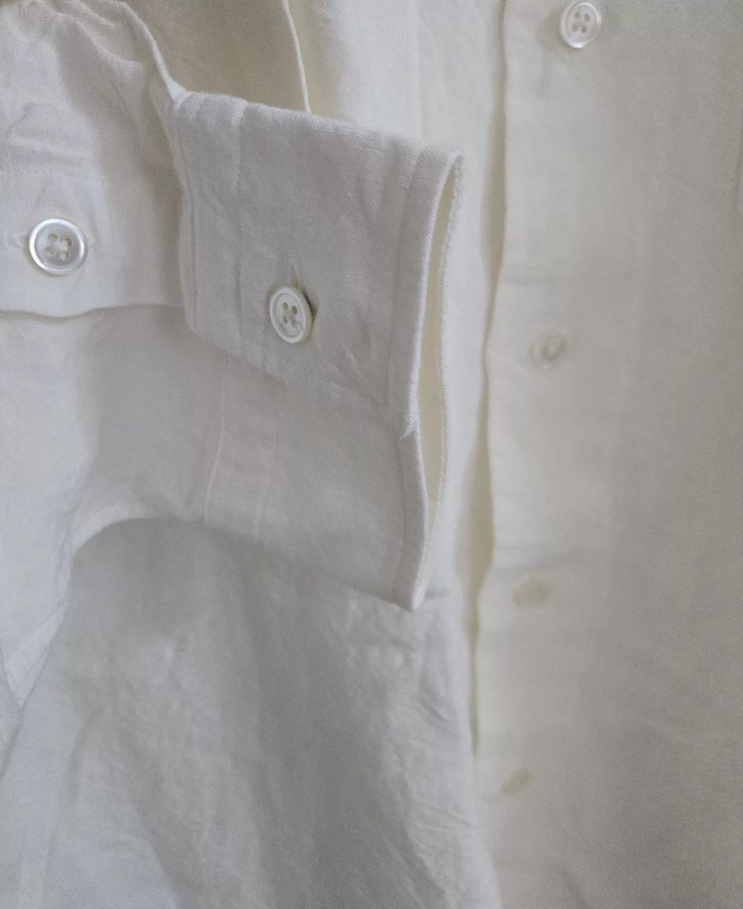 Porter Classic Bamboo Linen White Shirt