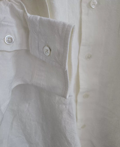 Porter Classic Bamboo Linen White Shirt