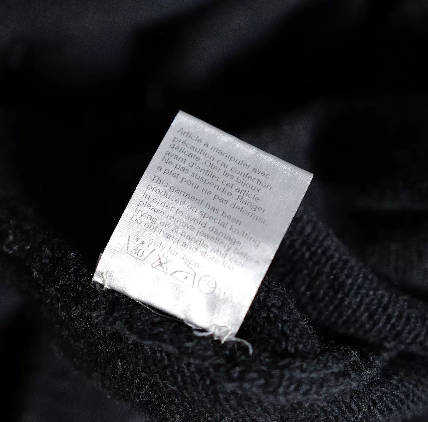 Dior Homme Black Sequined Knit Sweater