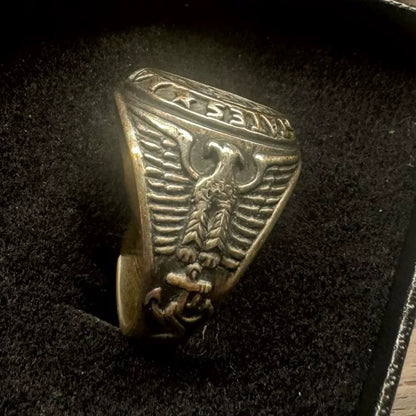 Vintage US Navy Silver Ring Replica