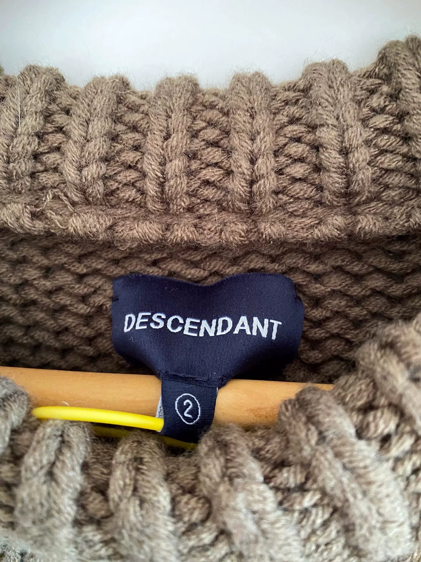 vintage descendent knitted sweater in olive green