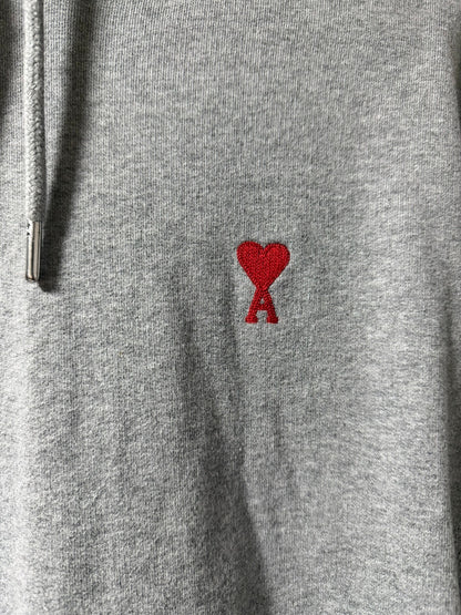 ami gray hooded sweatshirt