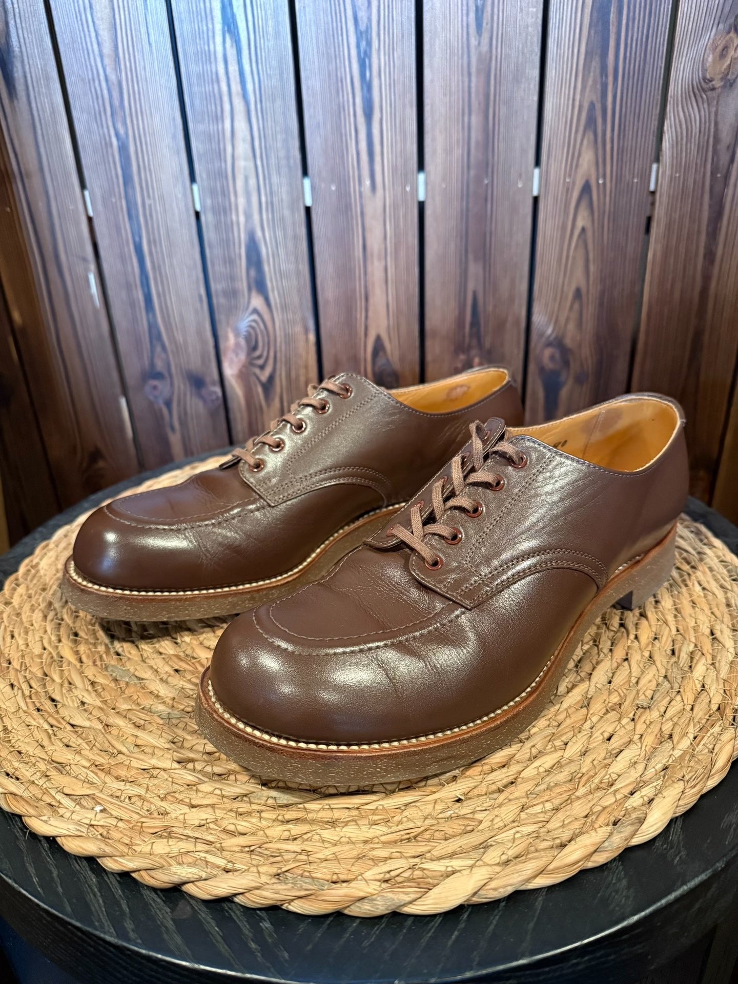 U-tip Leather Shoes with Original Box