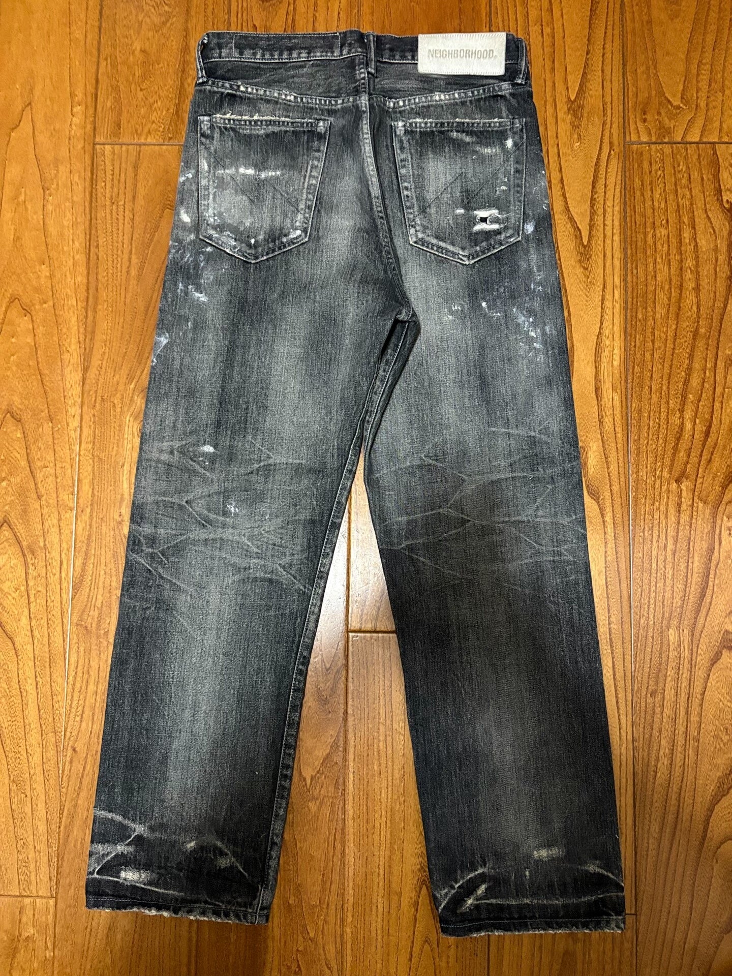 neighborhood scratch savage denim pants