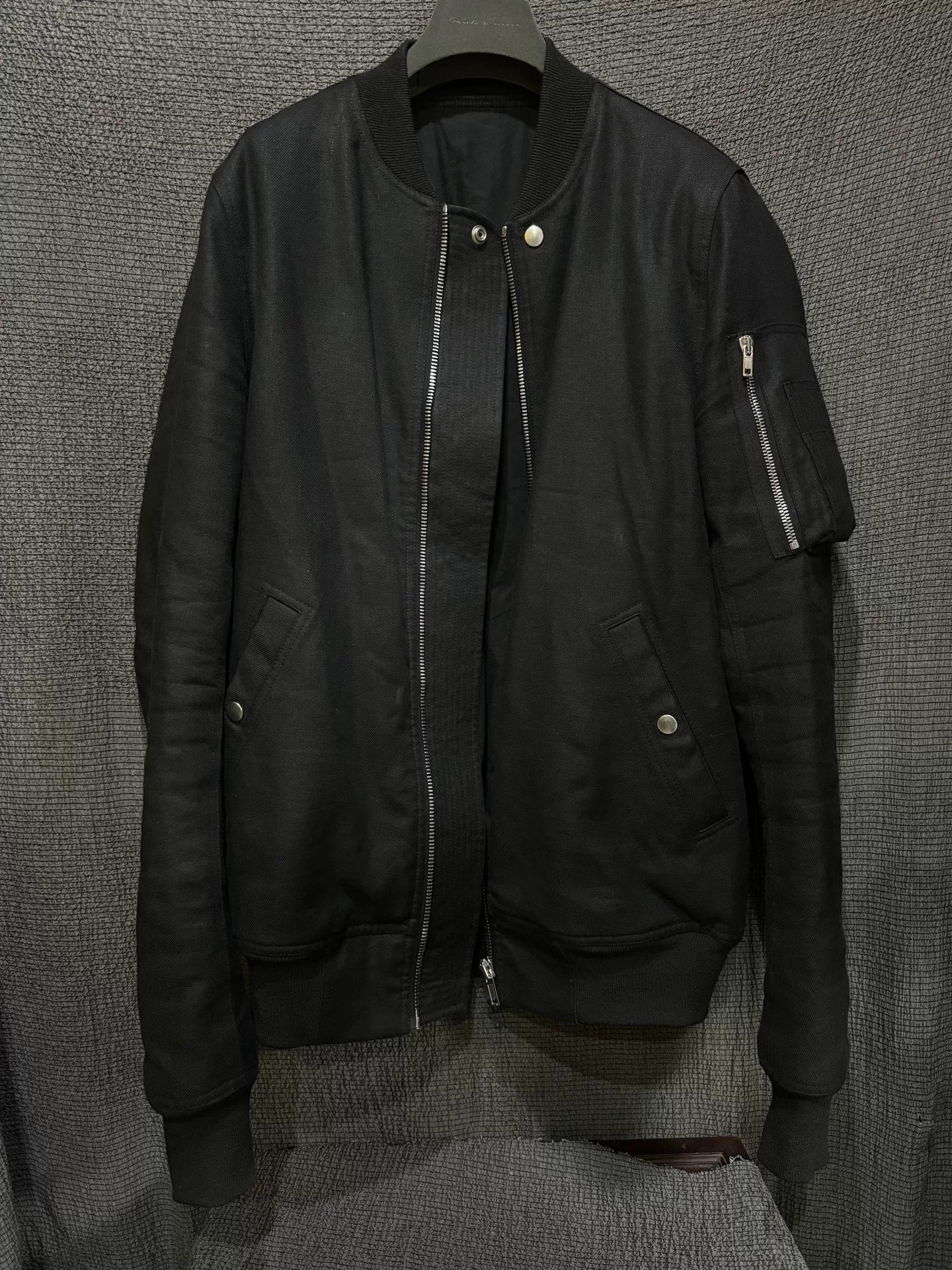 Rick Owens Wool Linen Blend MA-1 Jacket