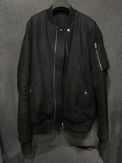 Rick Owens Wool Linen Blend MA-1 Jacket