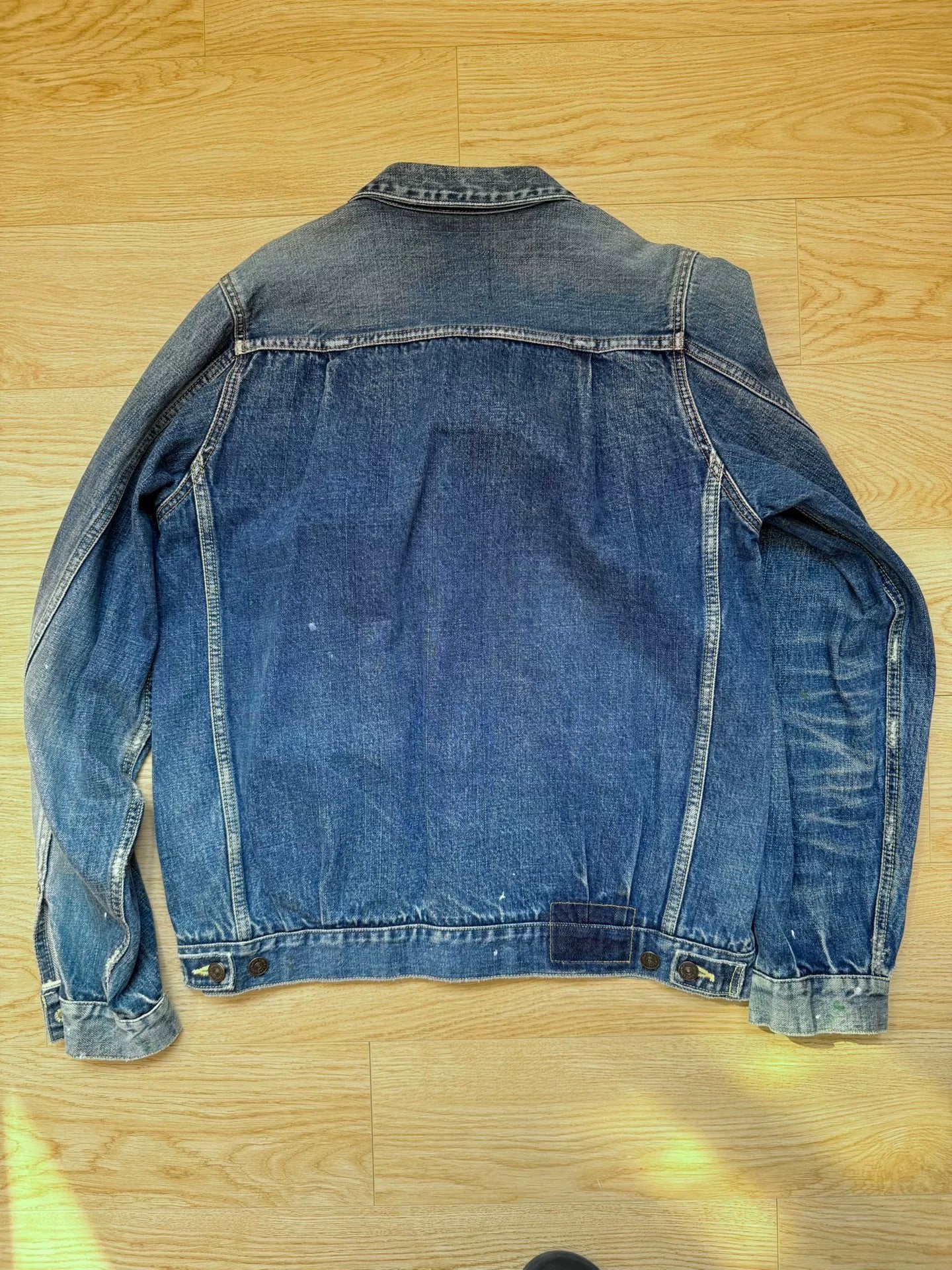 visvim 101JKT Jumbo Paint Splatter Denim Jacket