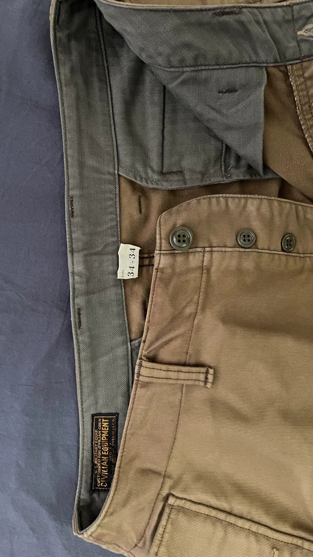 Freewheelers Khaki Field Military Pants