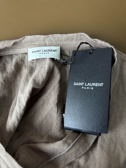 Saint Laurent Brown Crinkled T-shirt