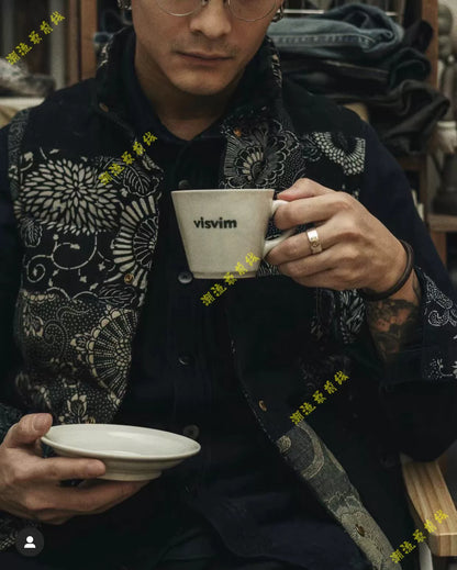 visvim insulator down vest kofu indigo pattern