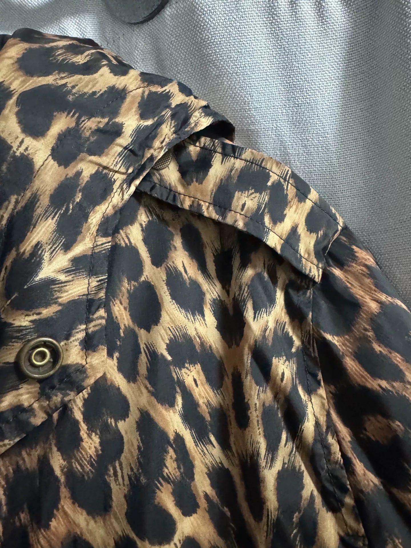 SAINT LAURENT Leopard Print Hooded Jacket
