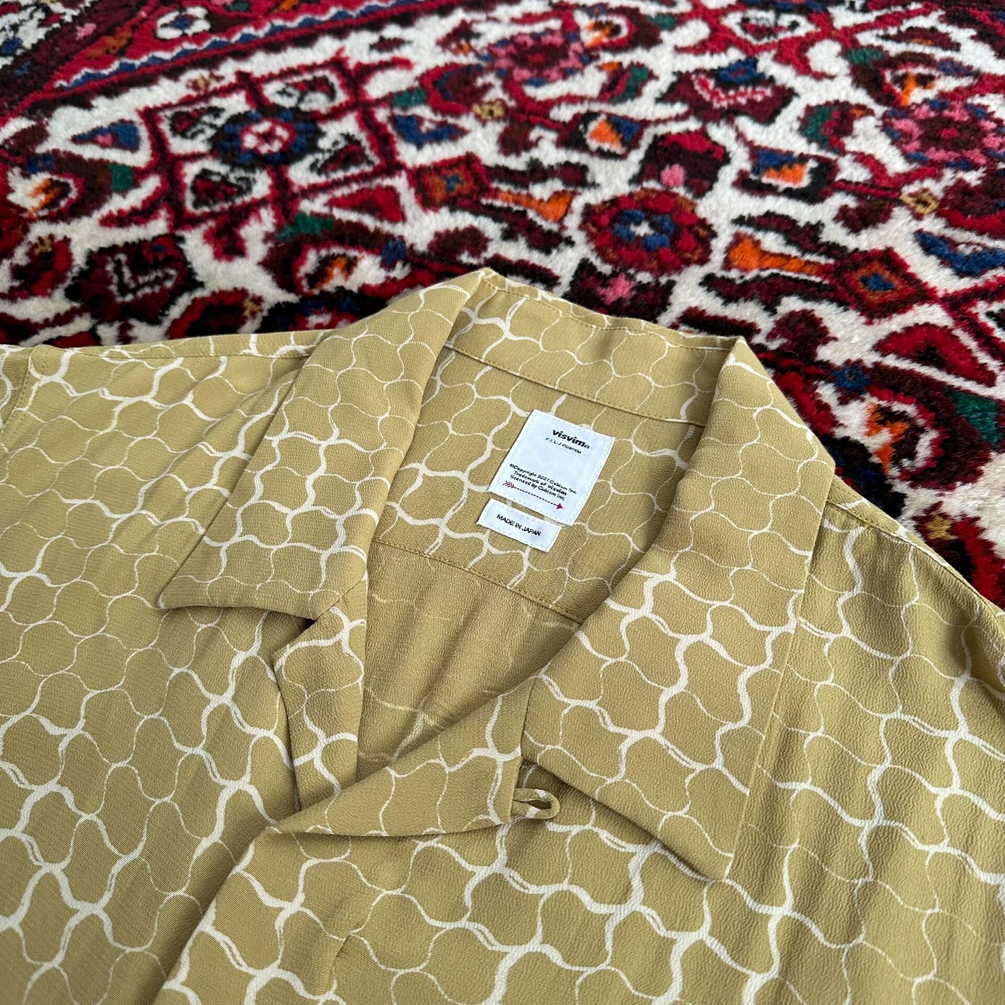 Visvim Free Edge Snake Print Short Sleeve Shirt