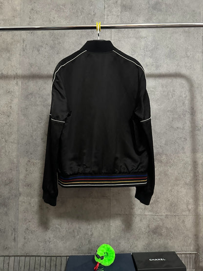 Saint Laurent YSL Embroidery Bomber Jacket