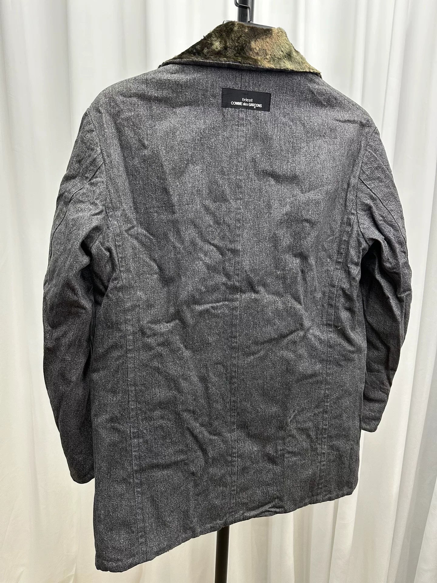Comme Des Garcons Double-Breasted Tricot Coat