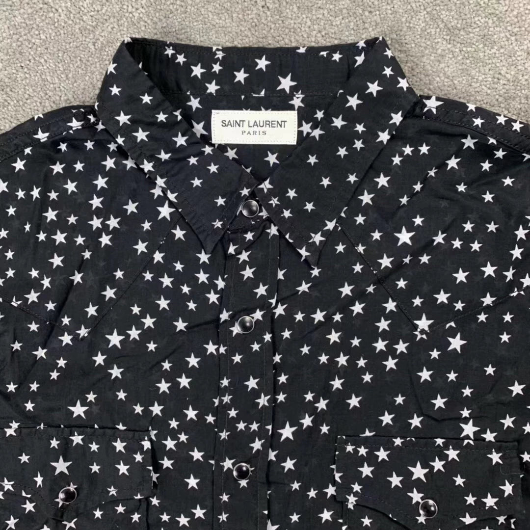 Saint Laurent Men's Black Star Shirt