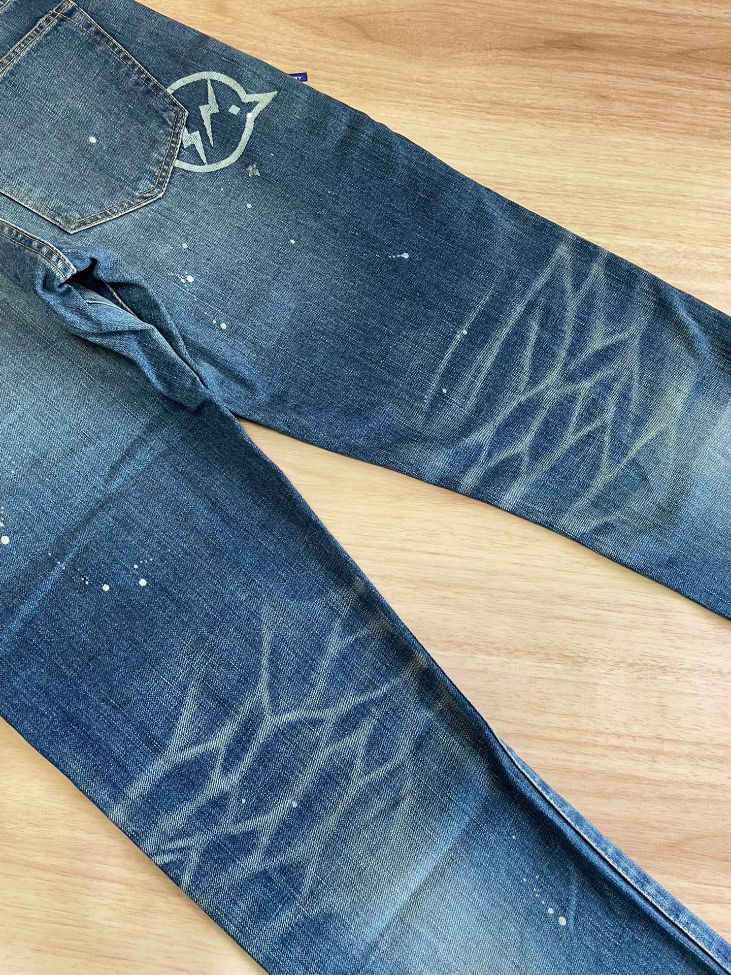 Vanquish Fragment Washed Distressed Jeans