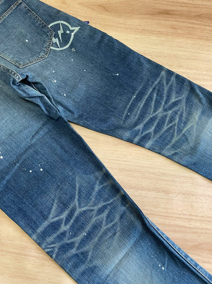 Vanquish Fragment Washed Distressed Jeans