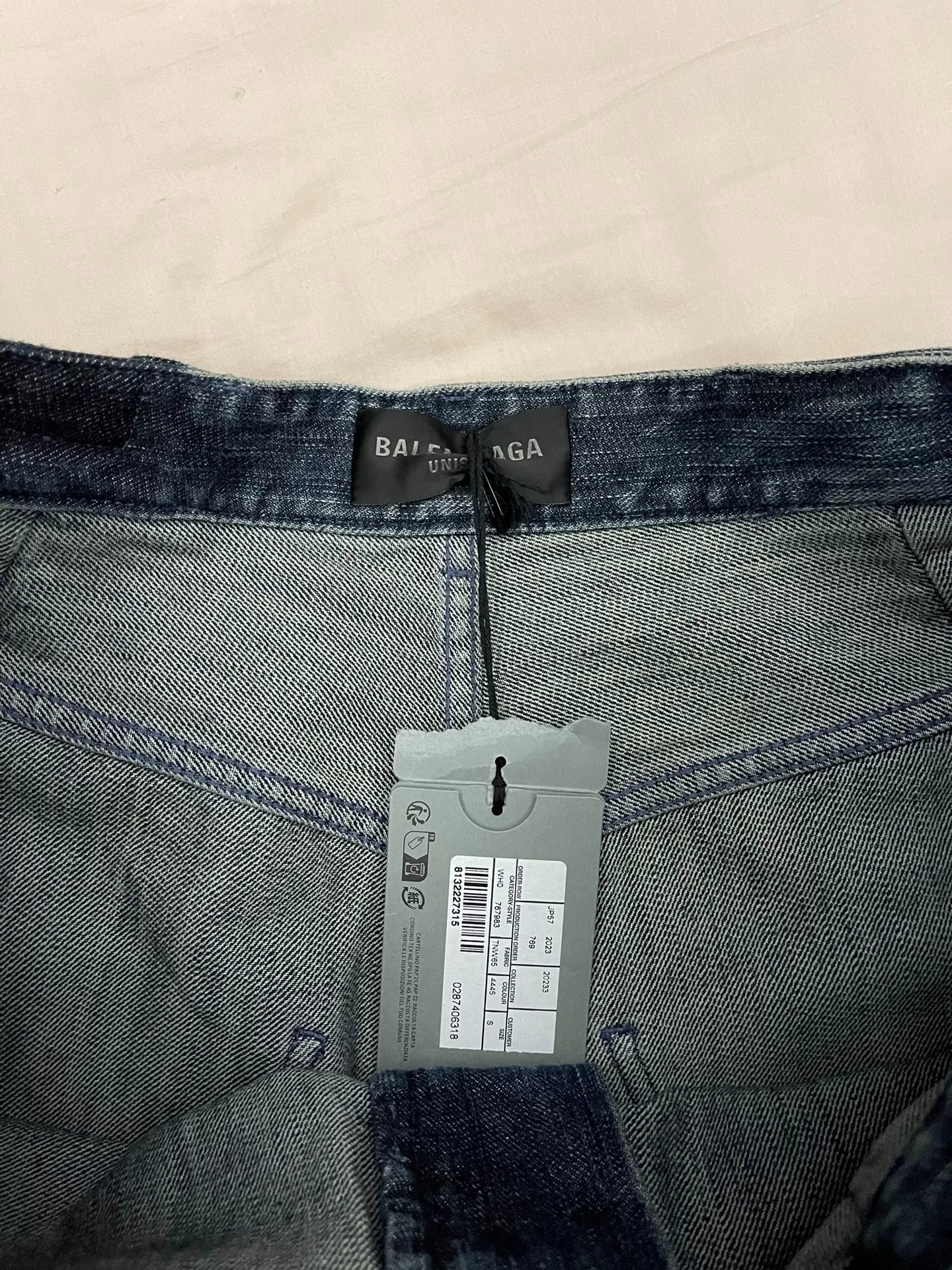 balenciaga baggy wide-leg denim pants