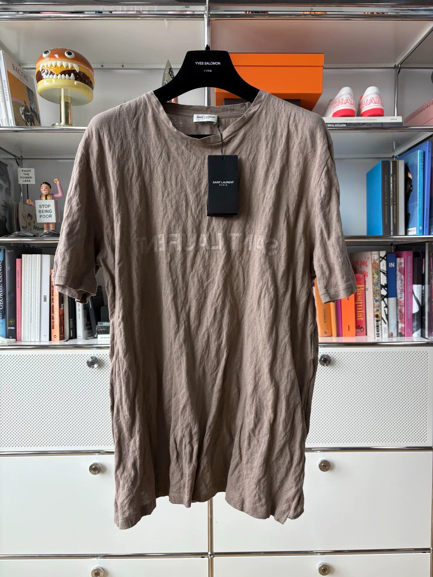 Saint Laurent Brown Crinkled T-shirt