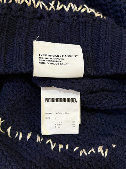 navy blue oversized crewneck sweater