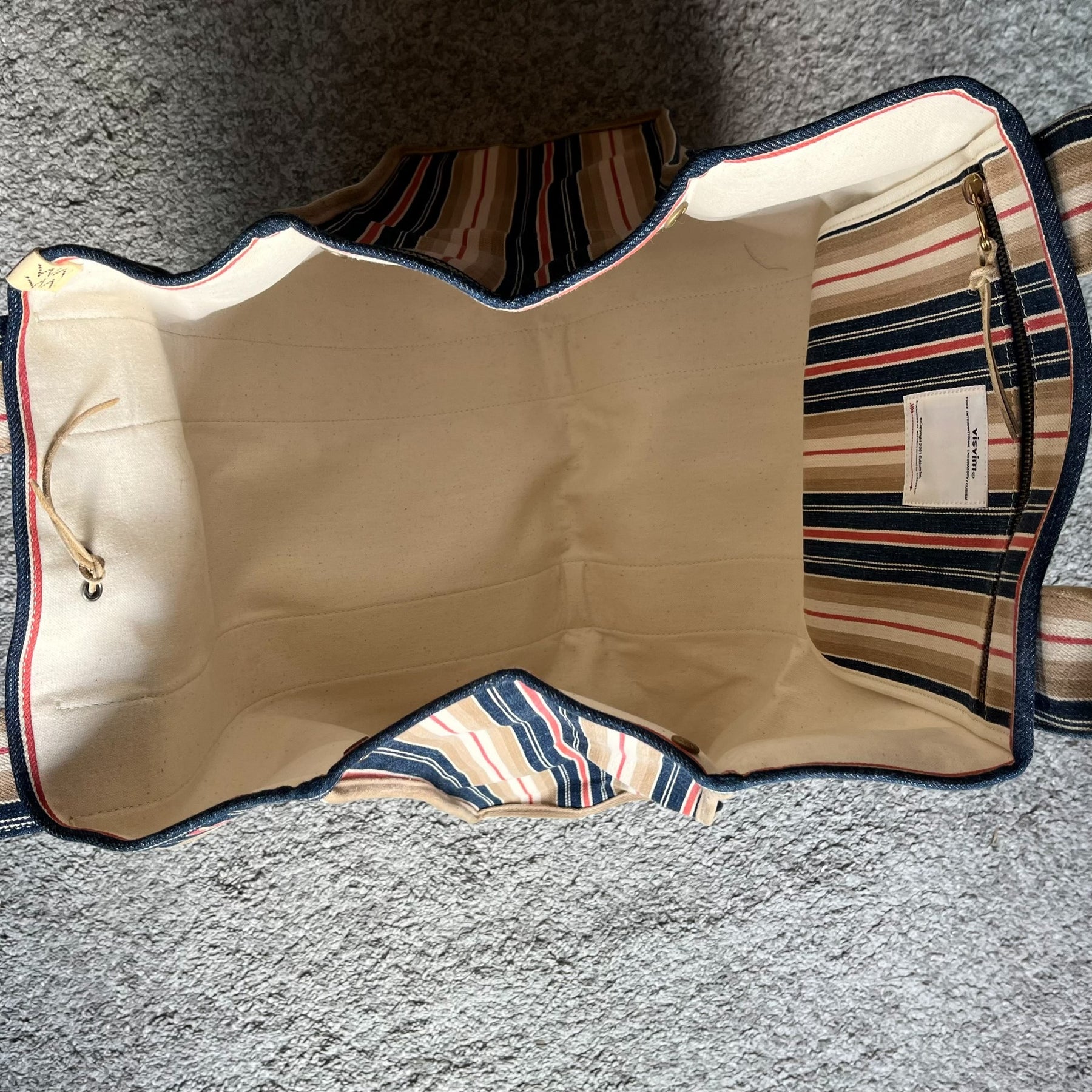 Visvim Teton Tote Oka XL Blue