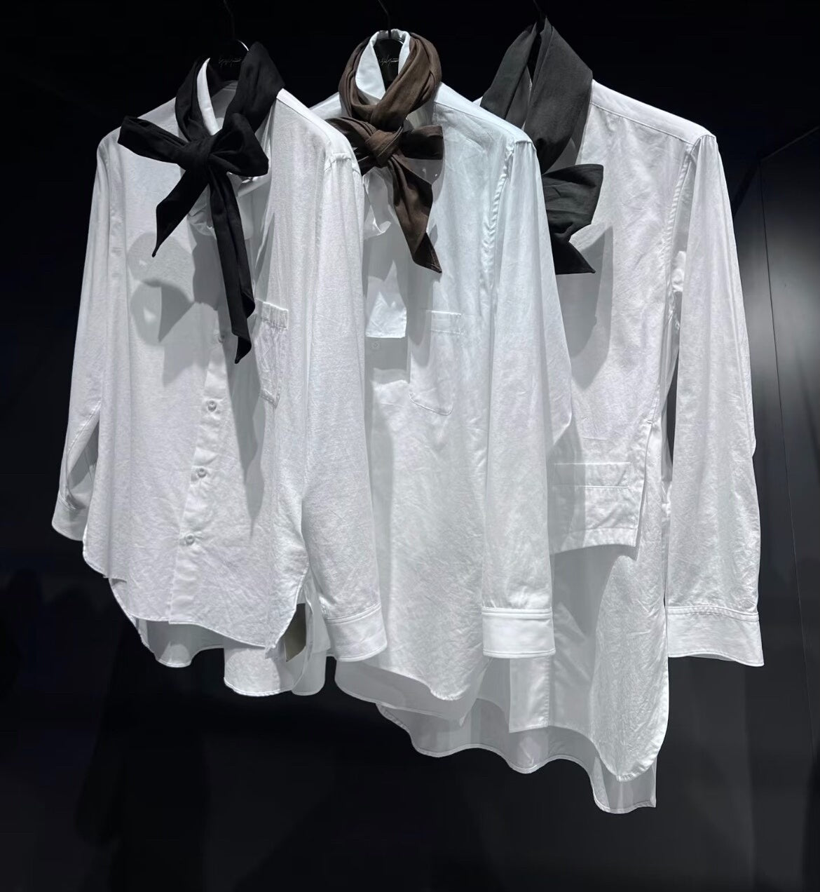 Yohji Yamamoto 22AW Double Scarf Collar Shirt