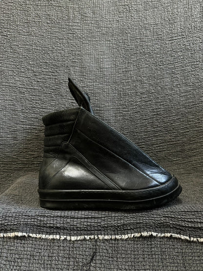 Rick Owens Black High Top Sneakers