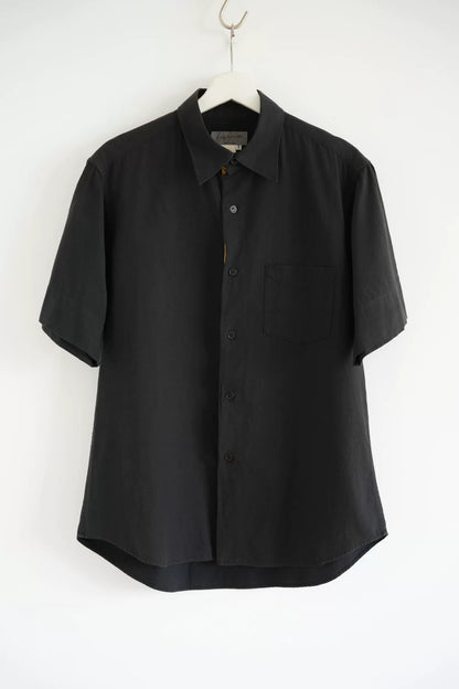 Yohji Yamamoto Short Sleeve Black Shirt