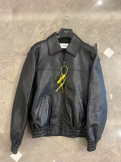 Celine By Hedi Fringed Leather Jacket