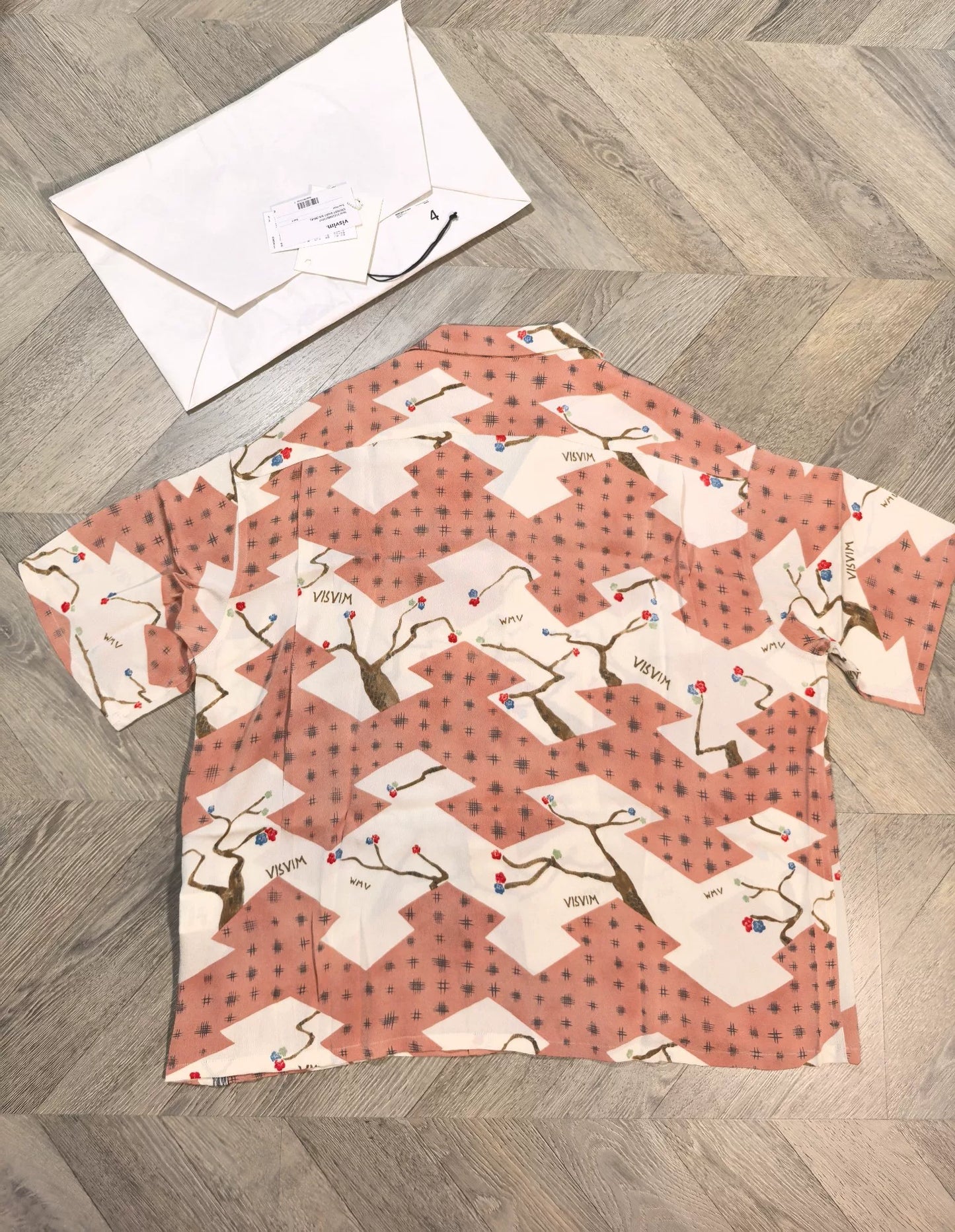 visvim silk hawaiian shirt with floral design