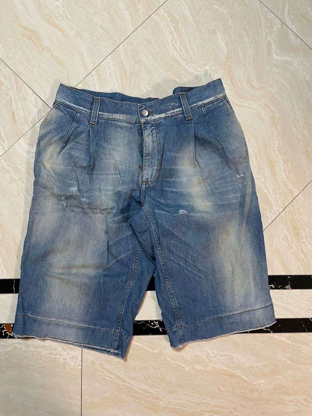 Dolce&Gabbana Loose Denim Shorts for Sale