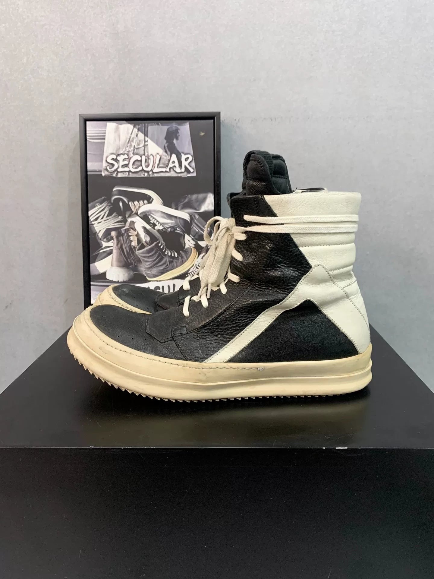 Rick Owens Geobasket High Top Sneakers