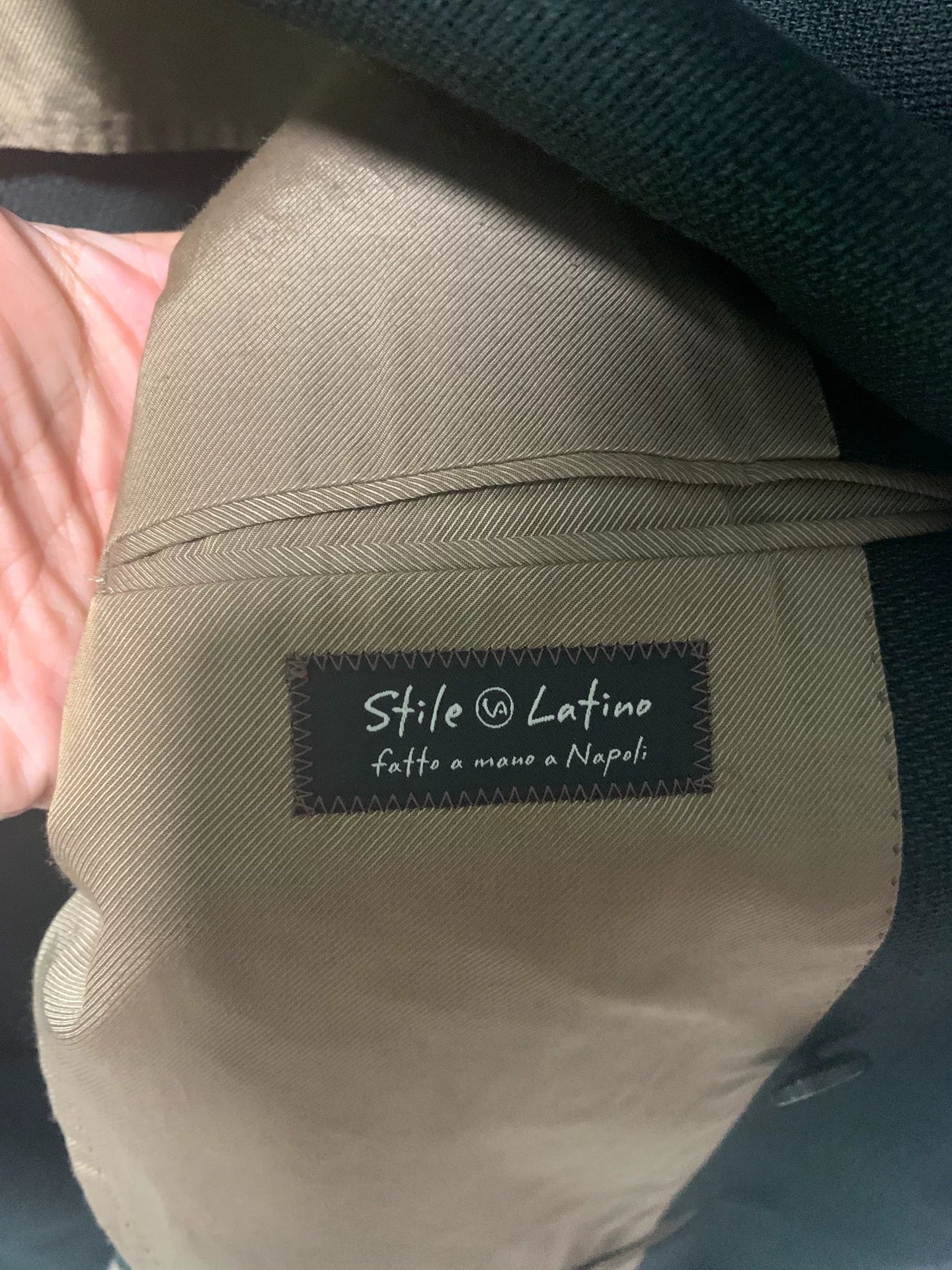 stylish dark green wool blazer