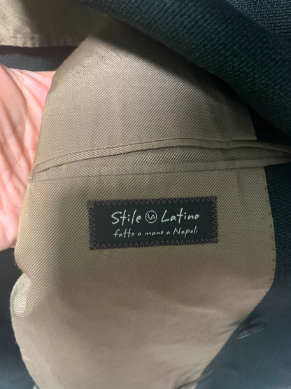 stylish dark green wool blazer