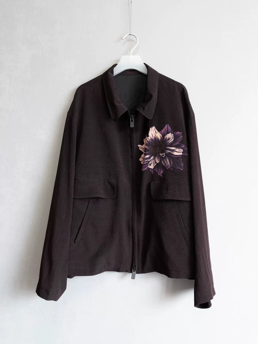 Yohji Yamamoto Zip Jacket with Floral Design