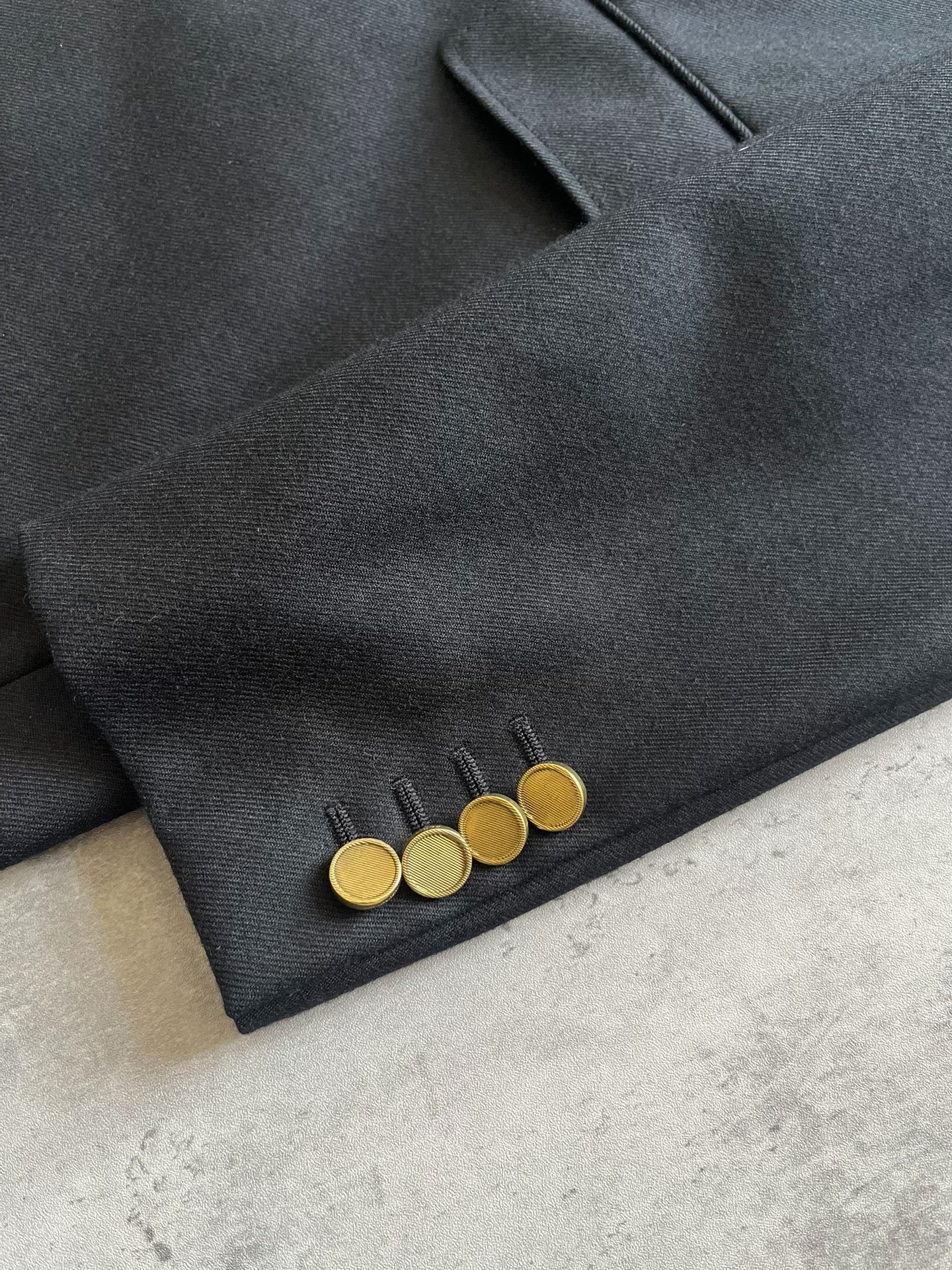 Saint Laurent Black Wool Slim Blazer