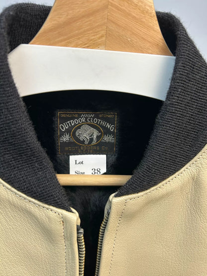 freewheelers skull leather bomber jacket