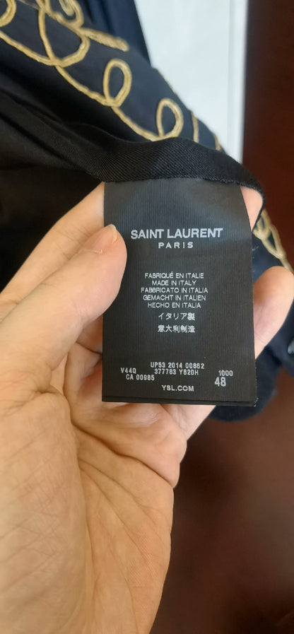 Saint Laurent Black Gold Embroidered Jacket