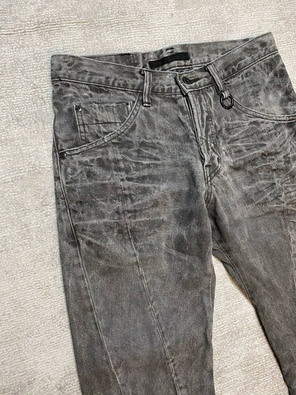 spiraled gray flared pants by julius 7