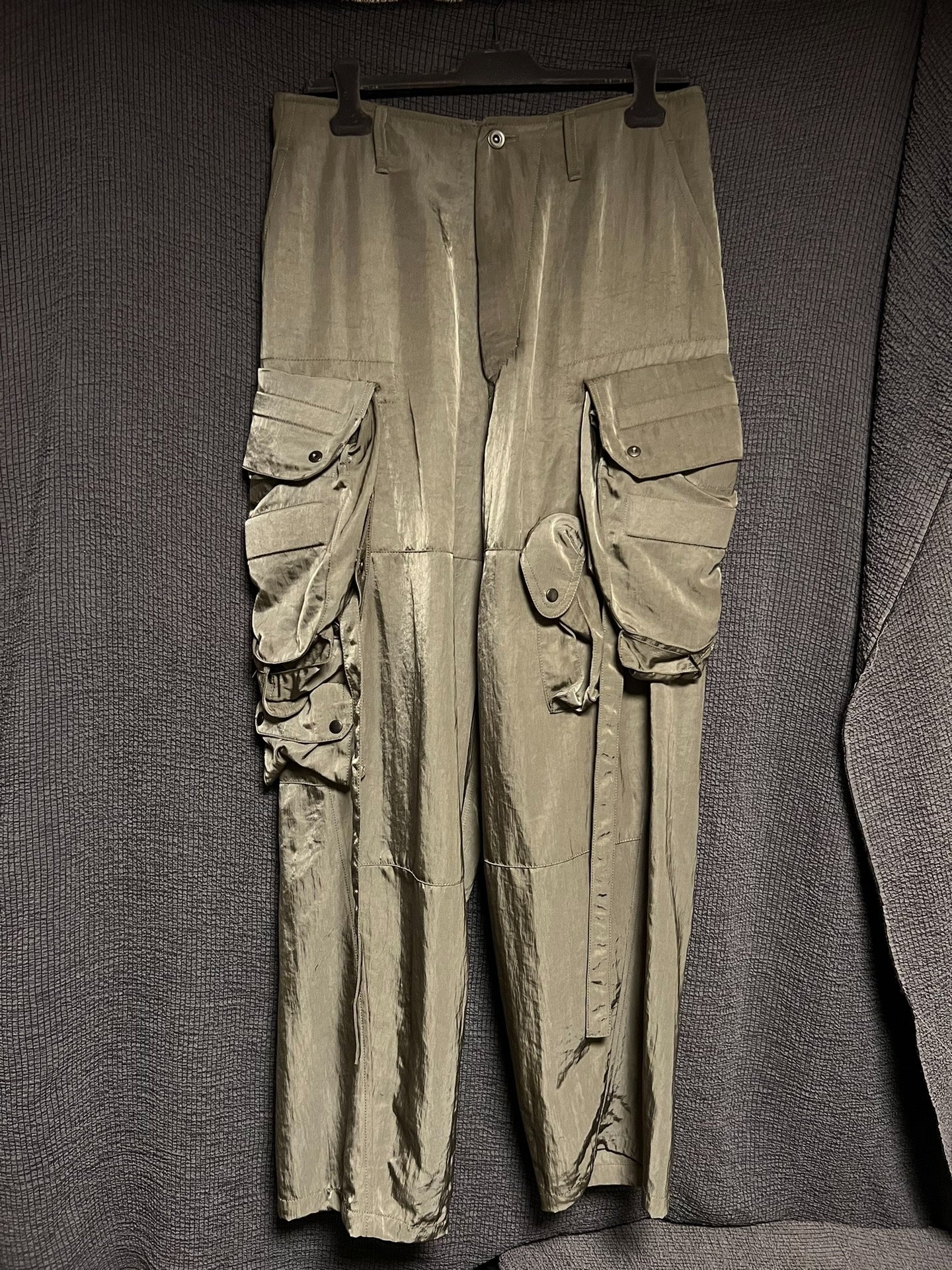 Julius_7 Military Green Shell Pants