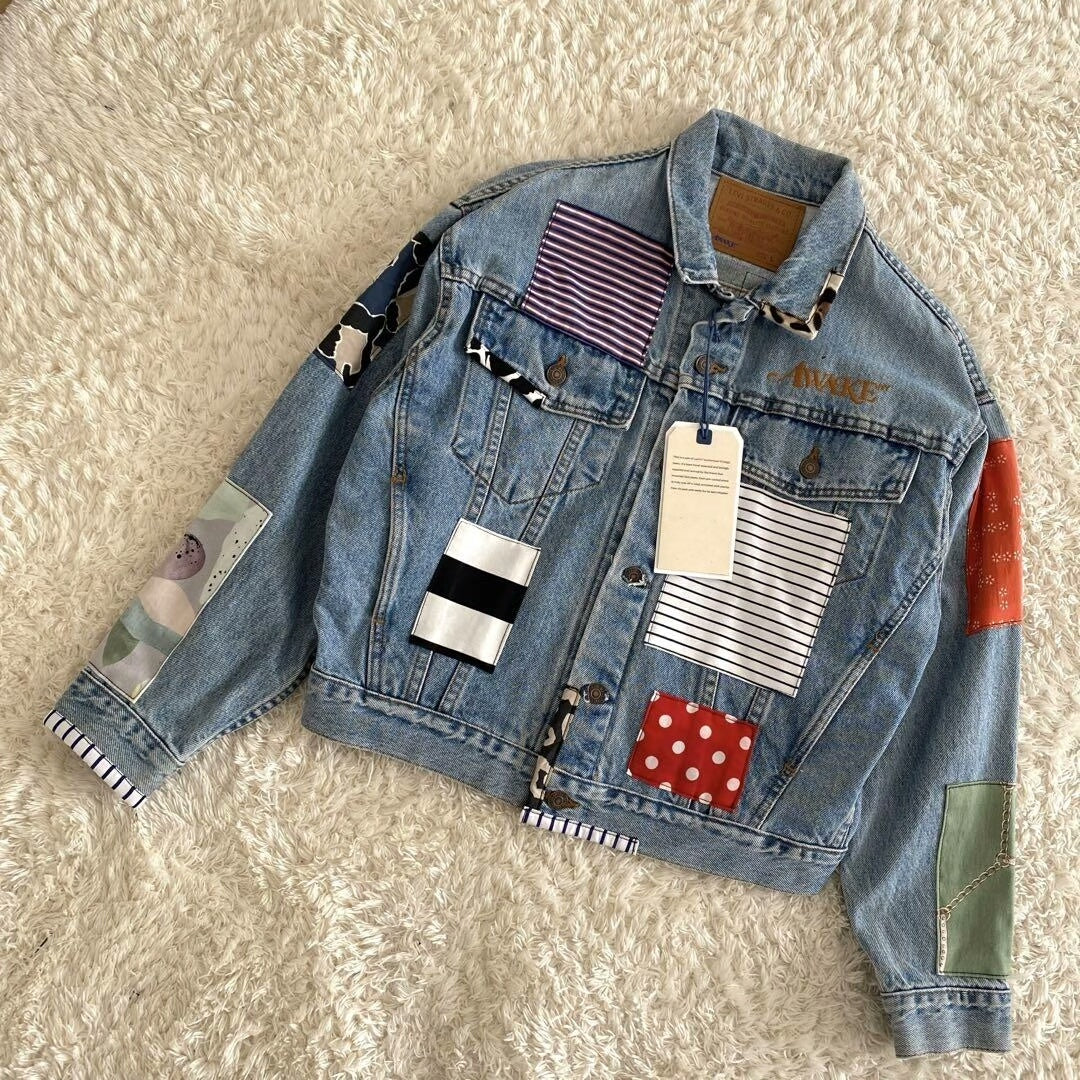 levi's x awake ny patchwork denim jacket