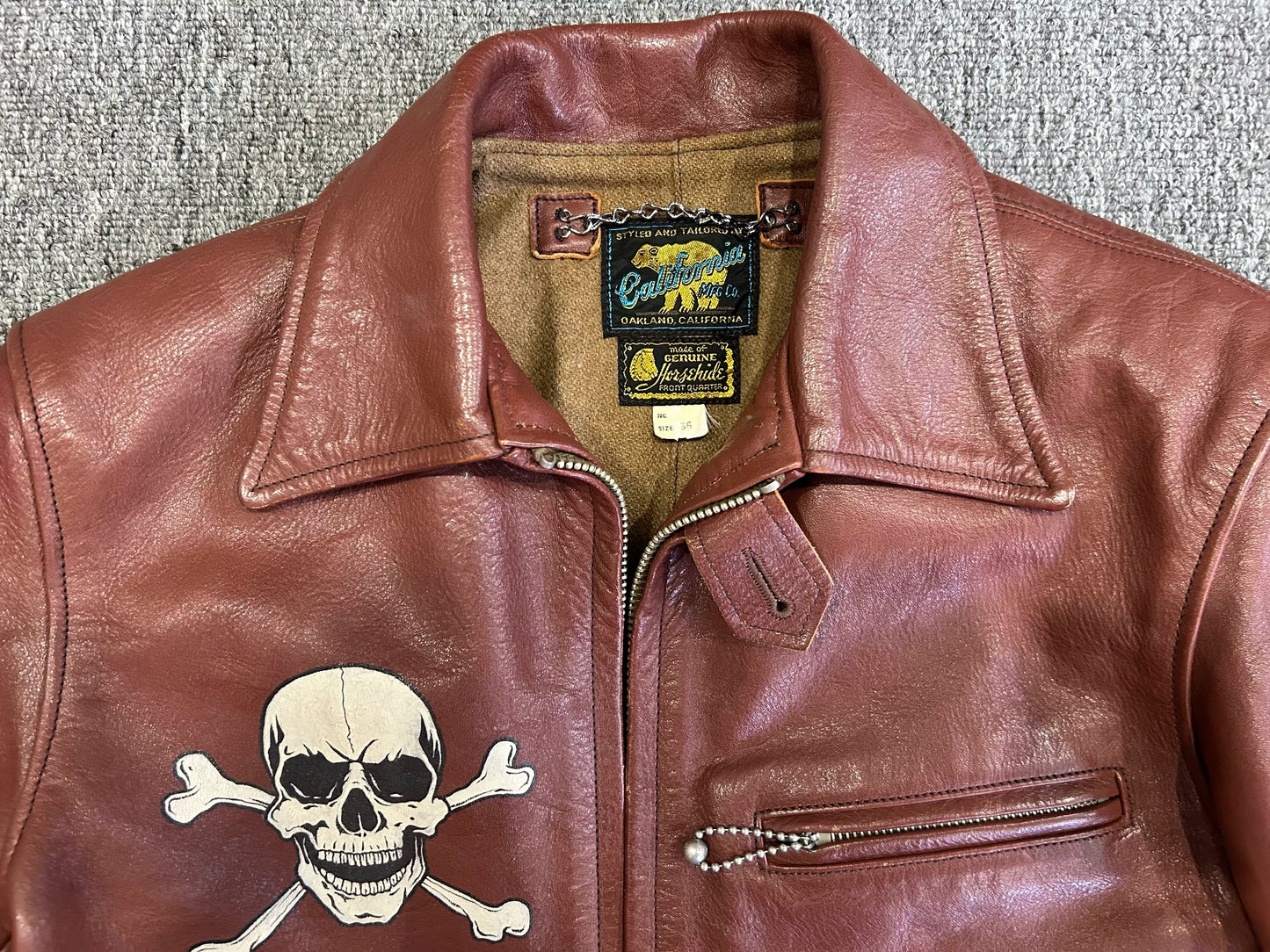 rainbow country leather jacket with artwork